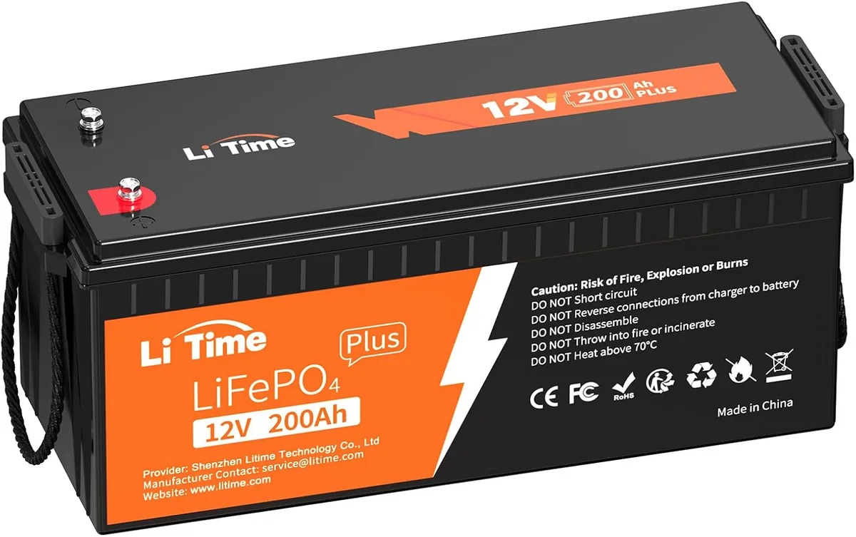 LiTime Batería LiFePO4 12V 200Ah PLUS