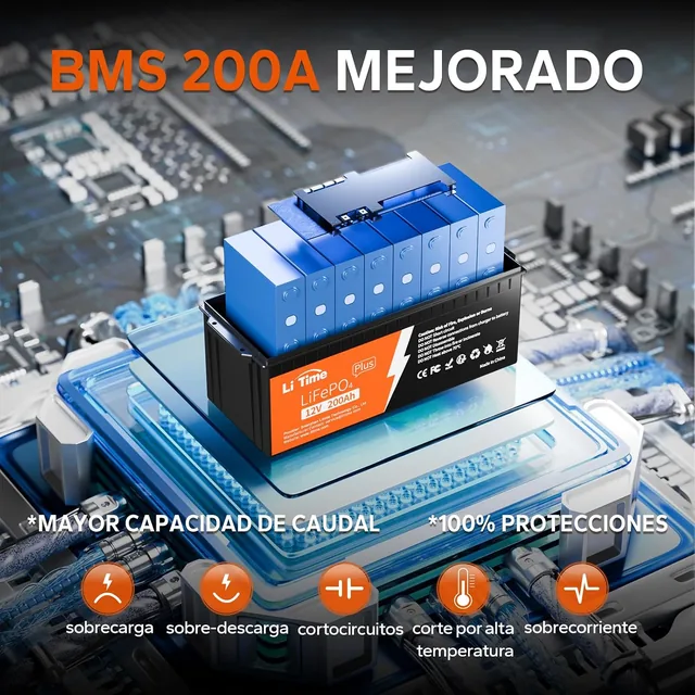 LiTime Batería LiFePO4 12V 200Ah PLUS — vista 2 de 4