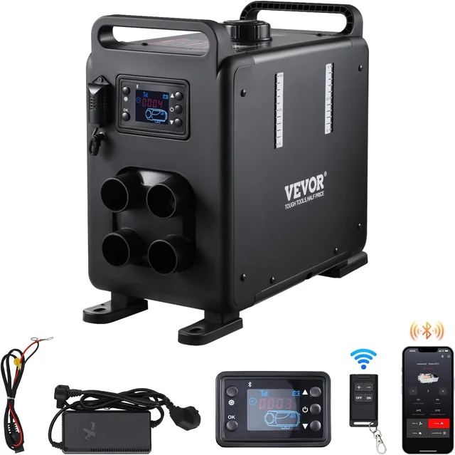 VEVOR Calentador Diésel 8kW Todo en Uno (Bluetooth + LCD)